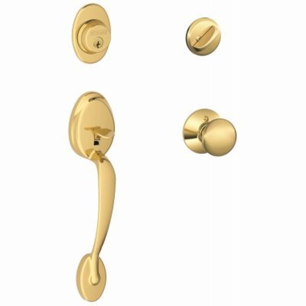 Schlage Lock BRS Ply Entr Handle Set F60GPLY605